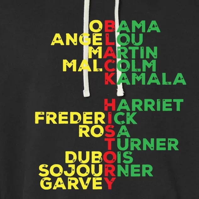 Black History Month Leaders Women Garment-Dyed Fleece Hoodie