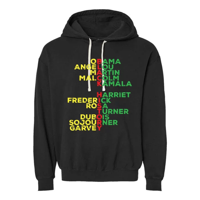 Black History Month Leaders Women Garment-Dyed Fleece Hoodie