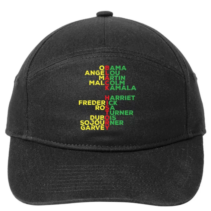 Black History Month Leaders Women 7-Panel Snapback Hat