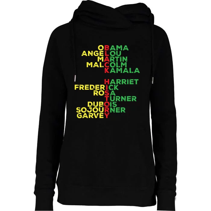 Black History Month Leaders Women Womens Funnel Neck Pullover Hood