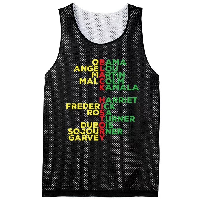 Black History Month Leaders Women Mesh Reversible Basketball Jersey Tank