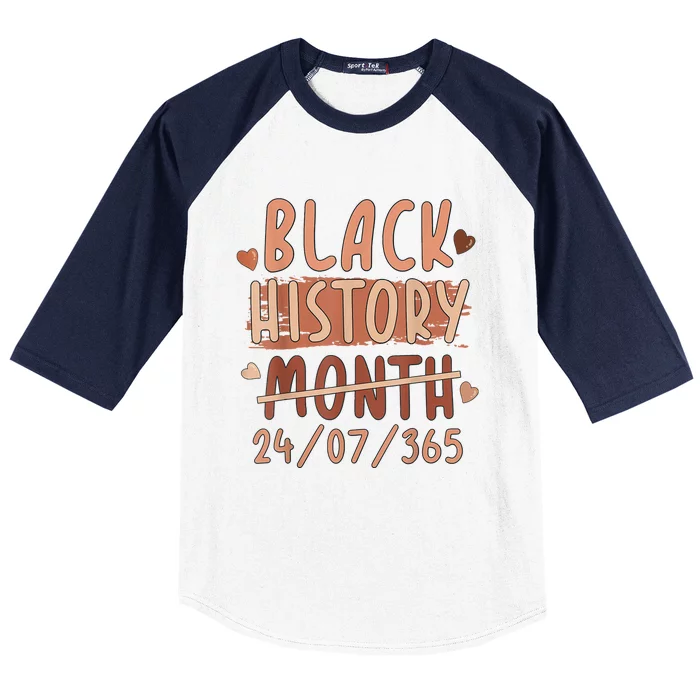 Black History Month Afro Melanin Black Women Afro American Baseball Sleeve Shirt