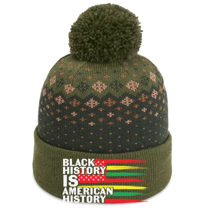 Black History Month Black History Is American History Gift The Baniff Cuffed Pom Beanie