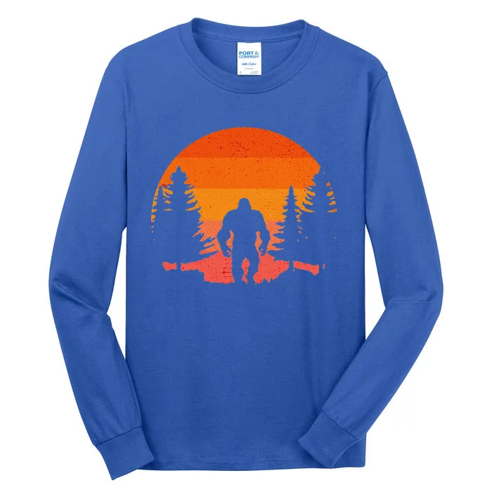 Bigfoot Halloween Moon Vintage Costume Sasquatch Yeti Gift Love Tall Long Sleeve T-Shirt