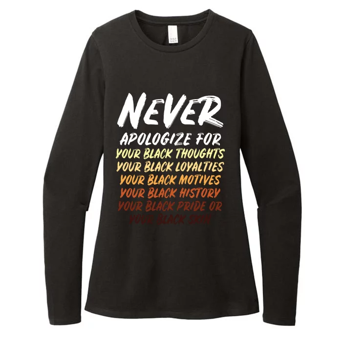 Black History Month Not Sorry For Being Black Women Womens CVC Long Sleeve Shirt