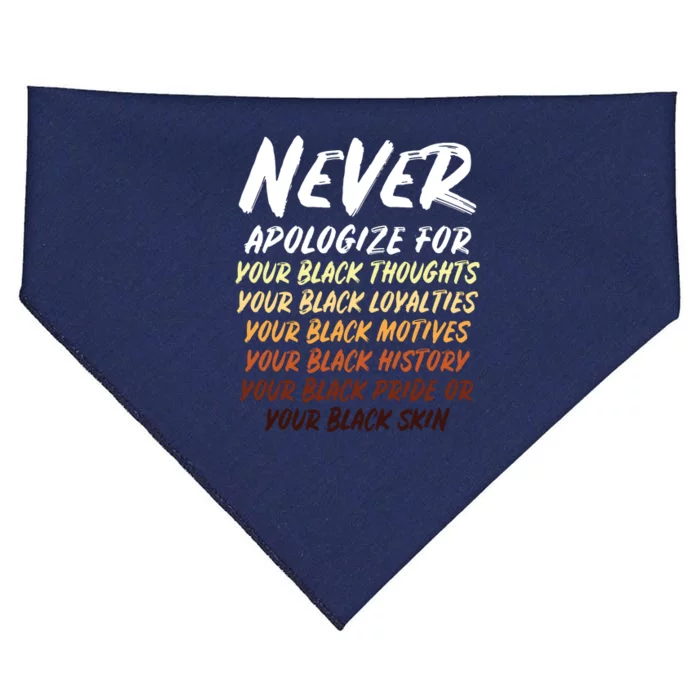 Black History Month Not Sorry For Being Black Women USA-Made Doggie Bandana