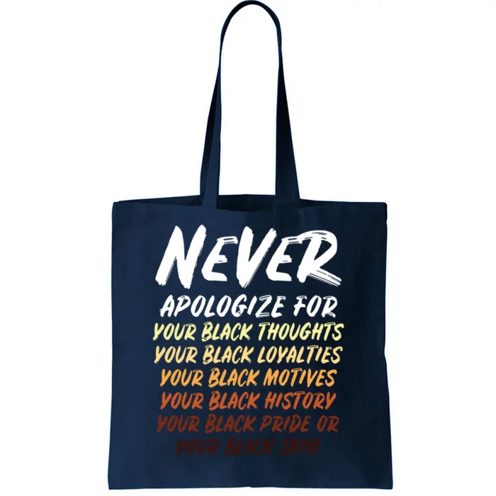 Black History Month Not Sorry For Being Black Women Tote Bag