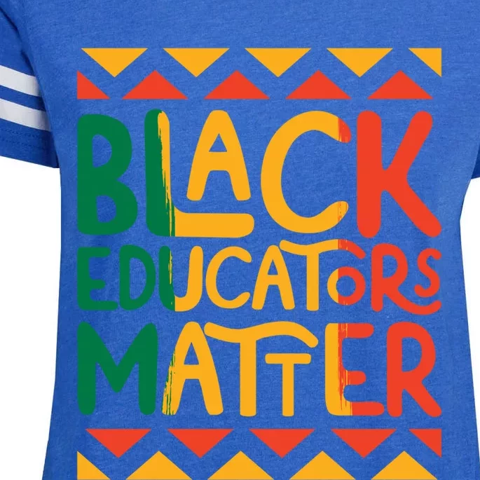 Black History Month Teacher Black Educators Matter African Gift Enza Ladies Jersey Football T-Shirt