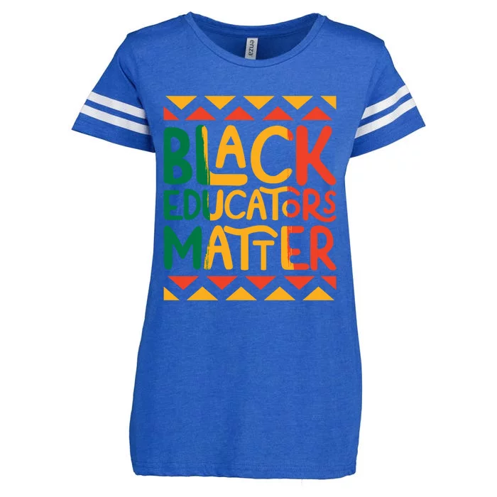 Black History Month Teacher Black Educators Matter African Gift Enza Ladies Jersey Football T-Shirt