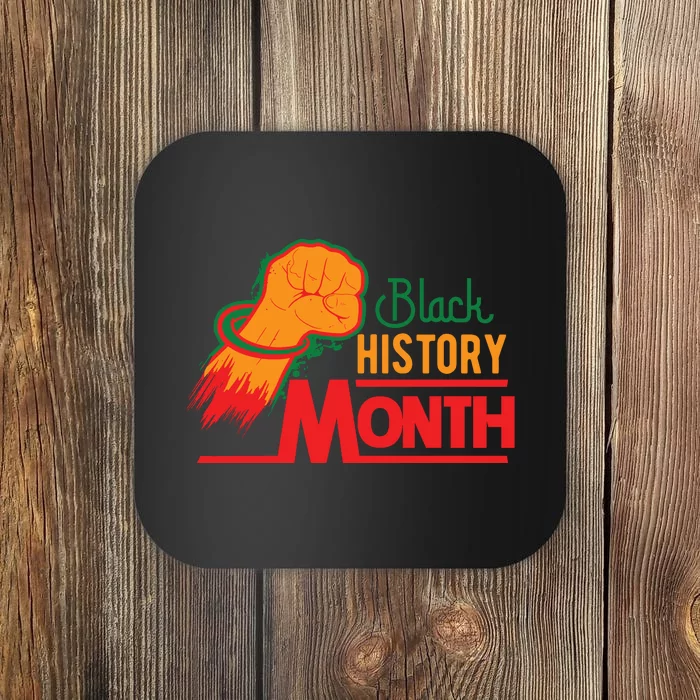 Black History Month Black Fist For Women Coaster