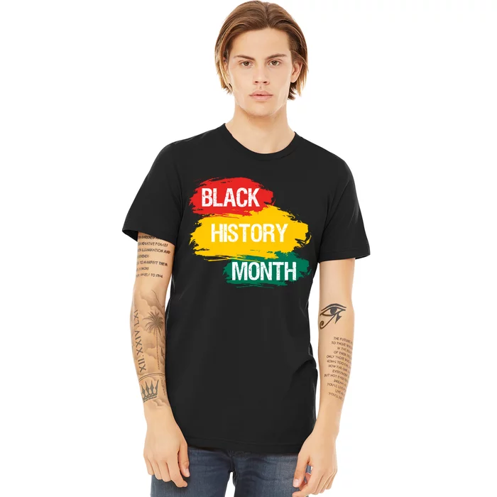 Black History Month African American Black Fist February UNIA Flag Premium T-Shirt