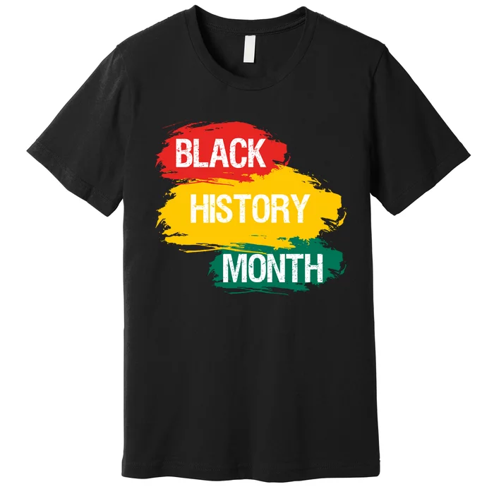 Black History Month African American Black Fist February UNIA Flag Premium T-Shirt