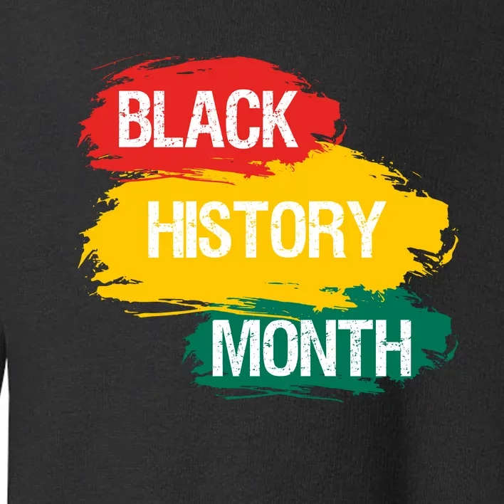 Black History Month African American Black Fist February UNIA Flag Toddler Sweatshirt