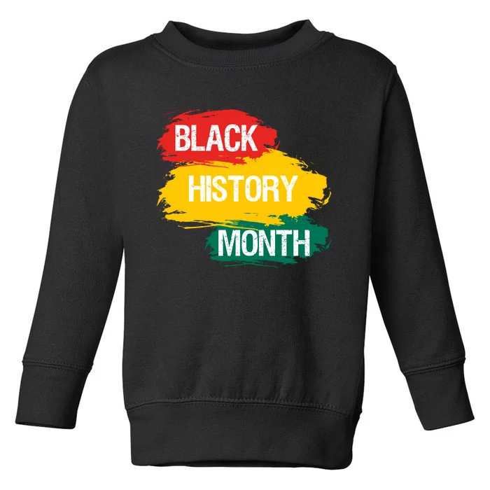 Black History Month African American Black Fist February UNIA Flag Toddler Sweatshirt