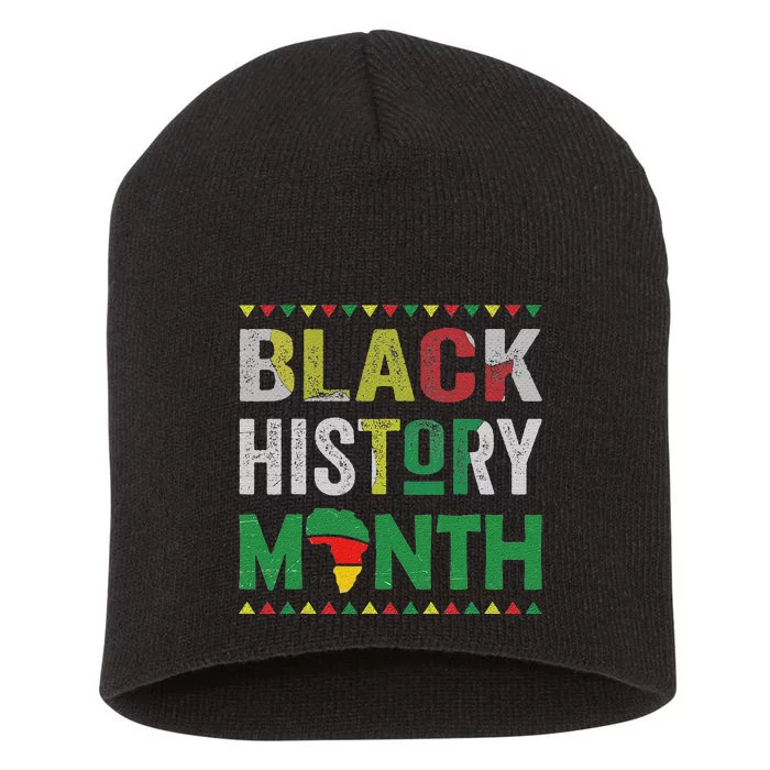 Black History month 365 special Patriotic Afro American Short Acrylic Beanie