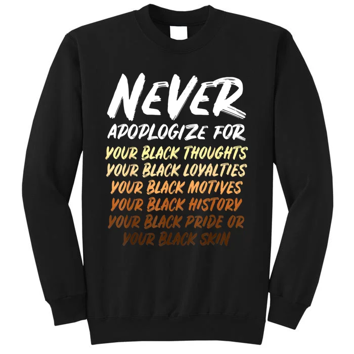 Black History Month Not Sorry For Being Black: & Womens Sweatshirt