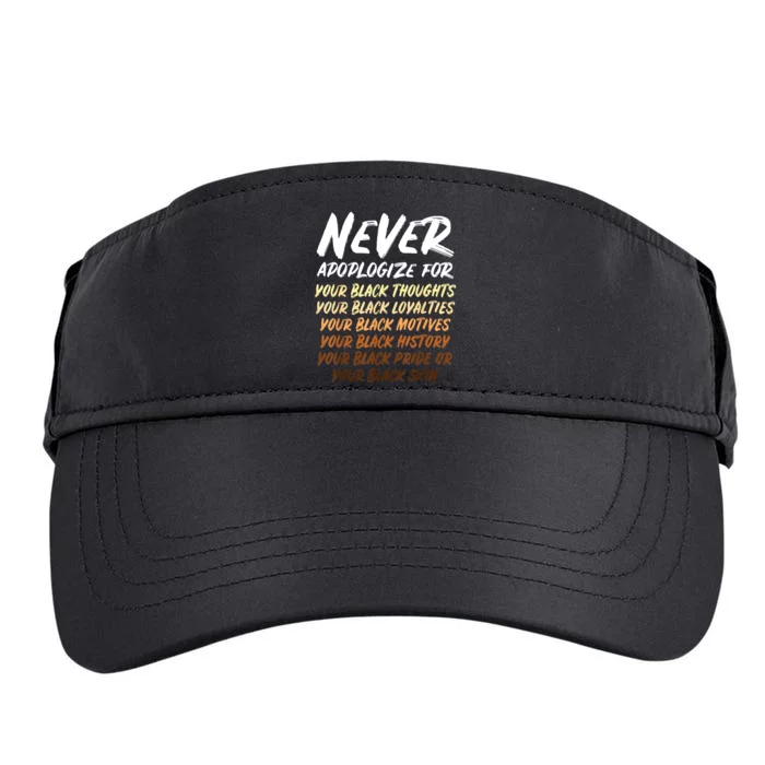 Black History Month Not Sorry For Being Black: & Womens Adult Drive Performance Visor