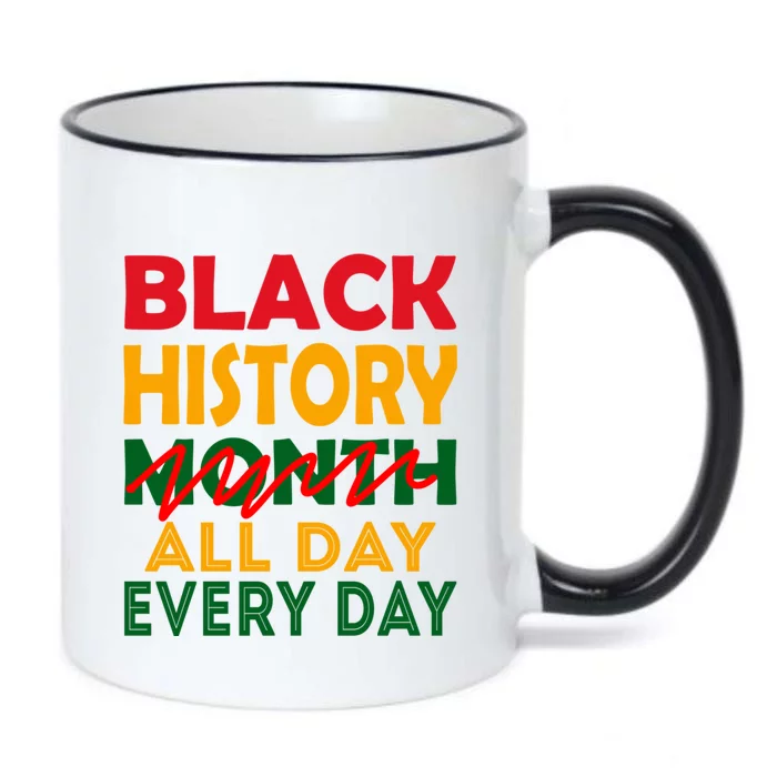 Black History Month All Day Every Day African American Pride Gift Black Color Changing Mug