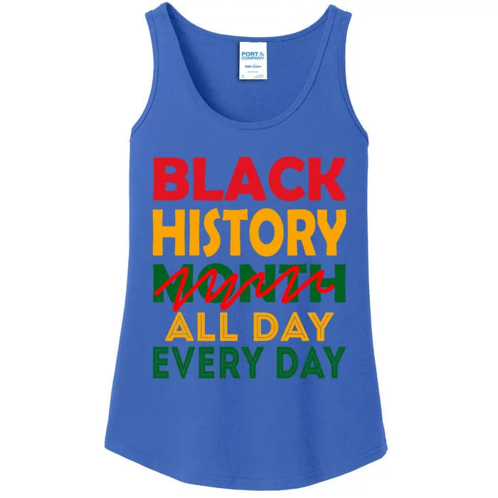 Black History Month All Day Every Day African American Pride Gift Ladies Essential Tank