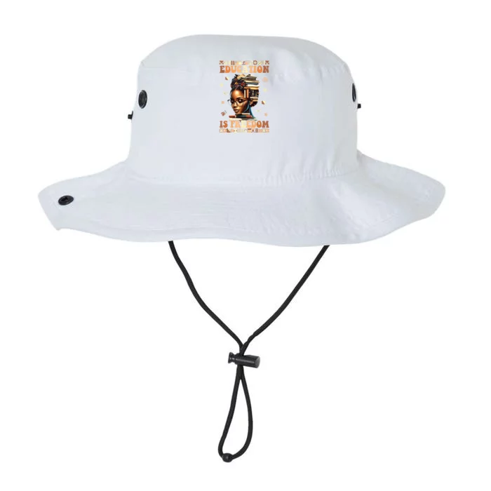 Black History Month Education Is Freedom Teacher Women Legacy Cool Fit Booney Bucket Hat