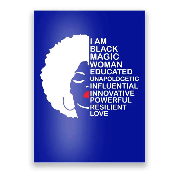 Black History Month Educated Motivated Melanated Black Gift Poster