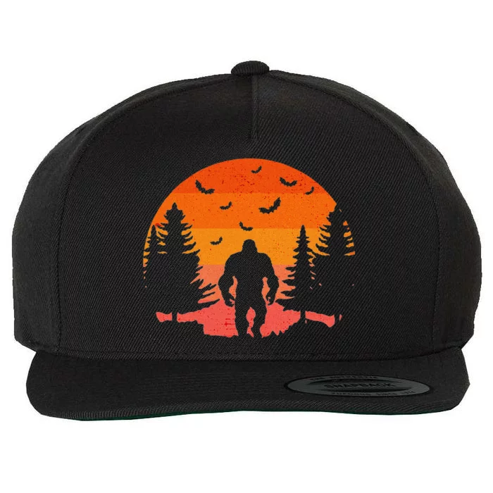 Bigfoot Halloween Moon Vintage Costume Sasquatch Yeti GiftCute Love Wool Snapback Cap