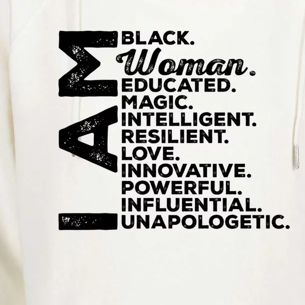 Black History Month I Am Black Gift Womens Funnel Neck Pullover Hood