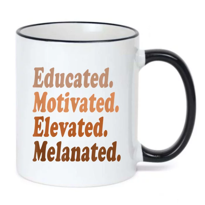 Black History Month Educated Motivated Elevated Melanated Black Color Changing Mug