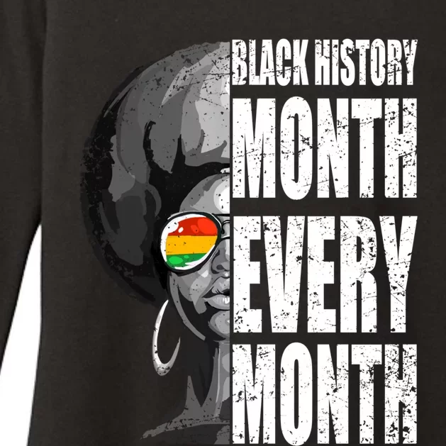 Black History Month Every Month Great Gift Womens CVC Long Sleeve Shirt