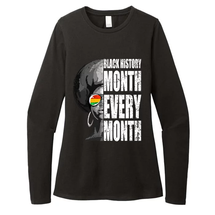 Black History Month Every Month Great Gift Womens CVC Long Sleeve Shirt