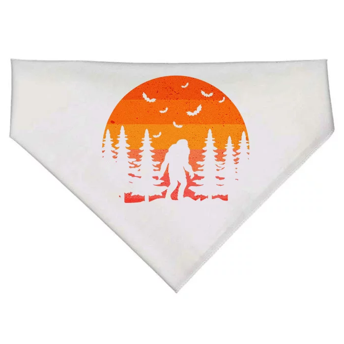 Bigfoot Halloween Moon Vintage Costume Sasquatch Yeti GiftFunny Love USA-Made Doggie Bandana