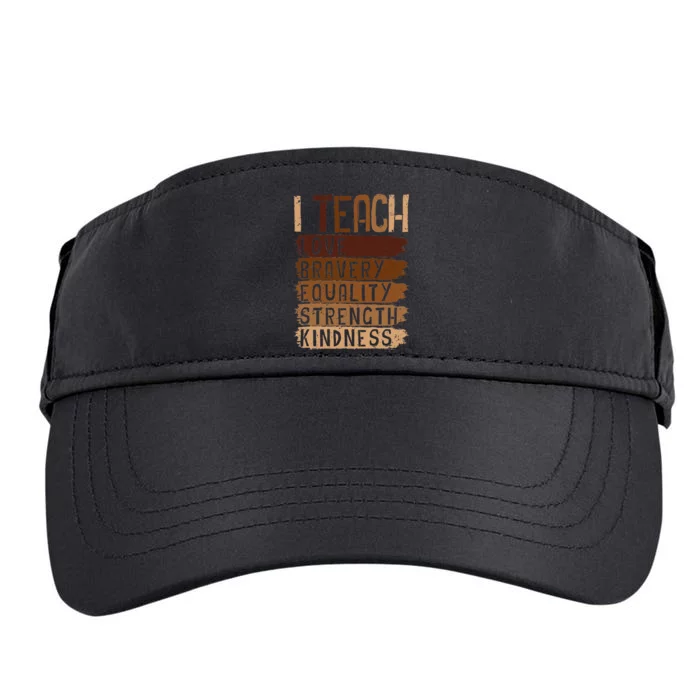 Black History Month Teach Black History Teacher Juneteenth Adult Drive Performance Visor