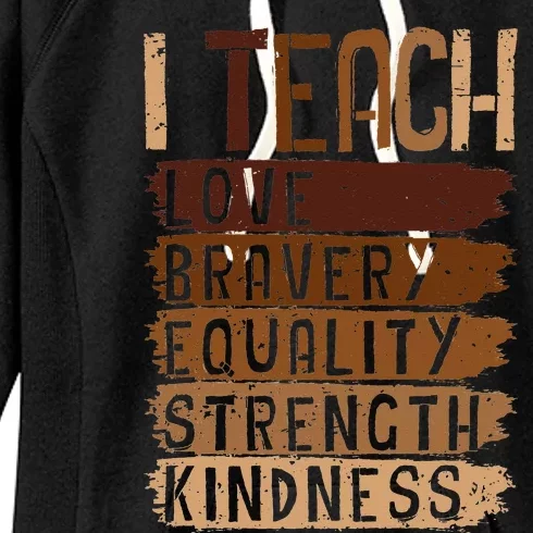 Black History Month Teach Black History Teacher Juneteenth Women's Fleece Hoodie