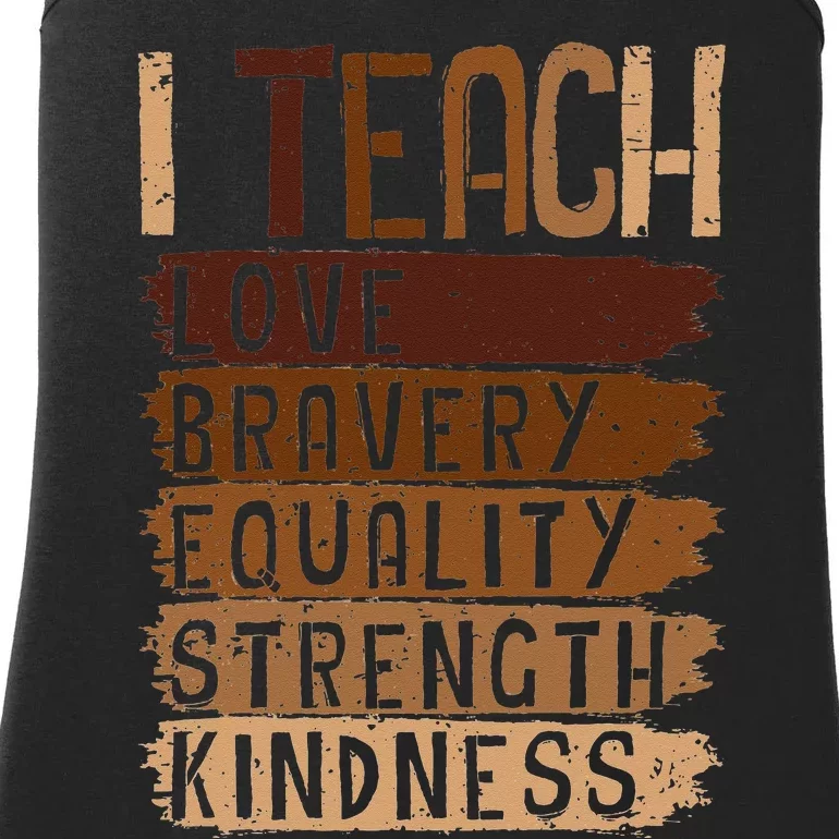 Black History Month Teach Black History Teacher Juneteenth Ladies Essential Tank