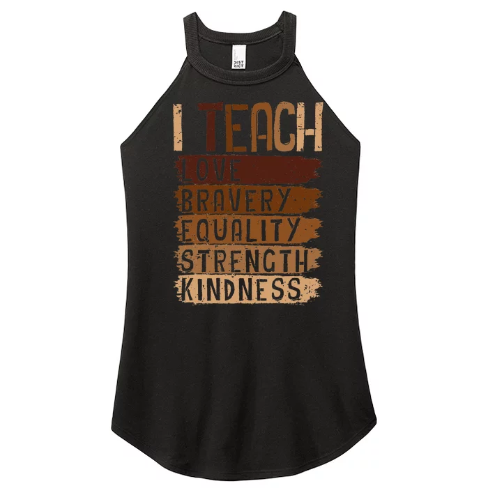 Black History Month Teach Black History Teacher Juneteenth Women’s Perfect Tri Rocker Tank