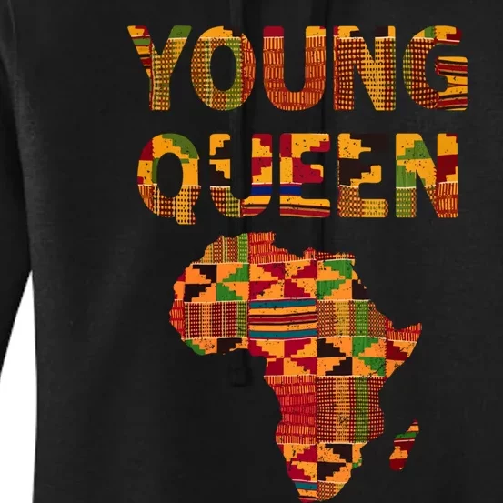 Black History Month Shirts Cool Kente Cloth Art African Print African Queen Women's Pullover Hoodie