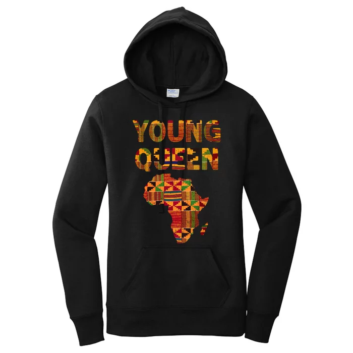 Black History Month Shirts Cool Kente Cloth Art African Print African Queen Women's Pullover Hoodie