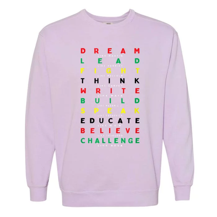 Black History Month African American Leaders Inspirational Gift Garment-Dyed Sweatshirt