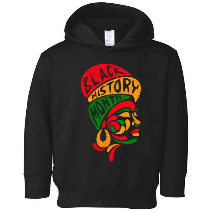 Black History Month African Woman Afro Toddler Hoodie