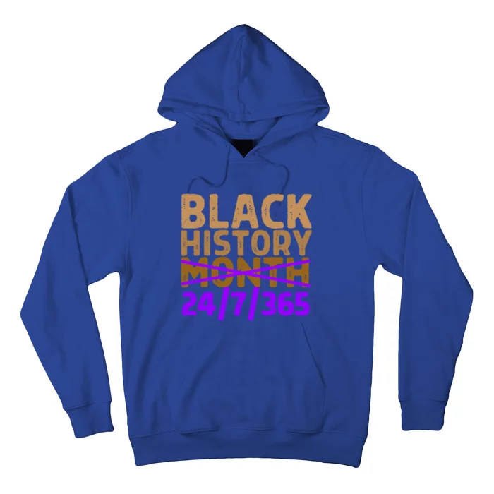 Black History Month 24 7 365 All Year Long Melanin Purple Funny Gift Hoodie