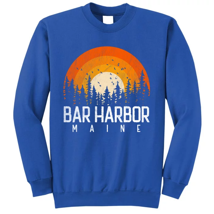 Bar Harbor Maine Me Gift Retro Vintage 70s 80s 90s Gift Tall Sweatshirt