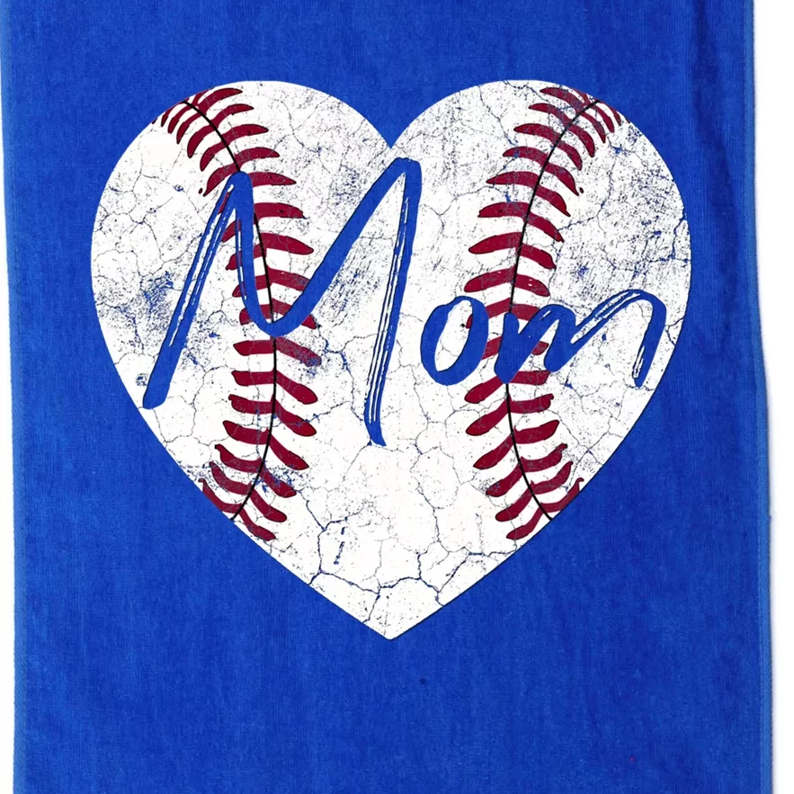 Baseball Heart Mom Softball Mother's Day Christmas Gift Funny Gift Platinum Collection Golf Towel