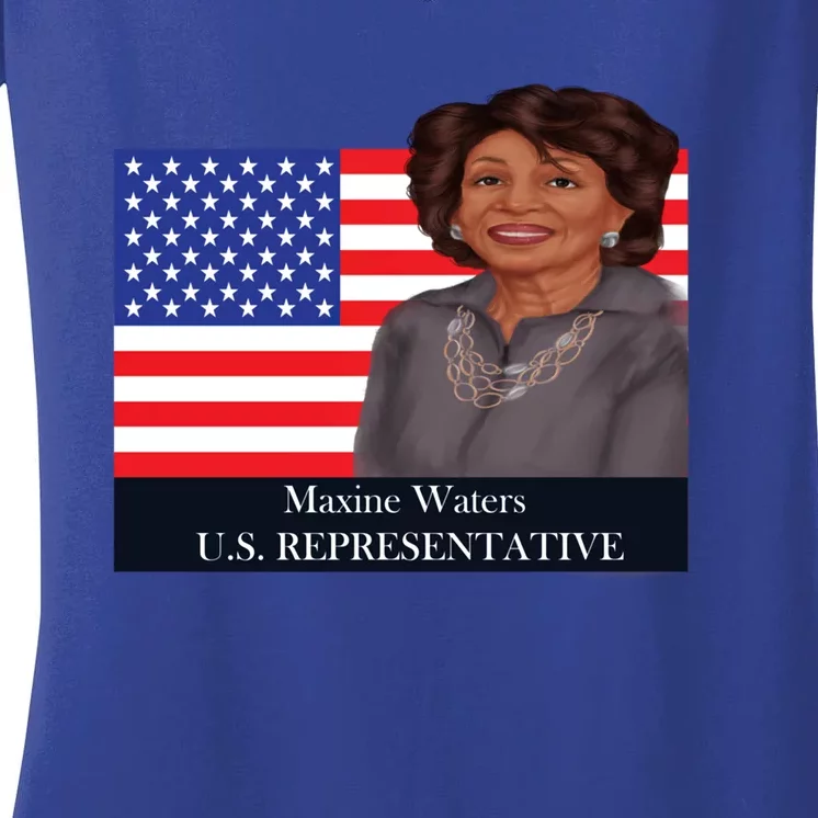 Black History Month Leader Maxine Waters Gift Women's V-Neck T-Shirt