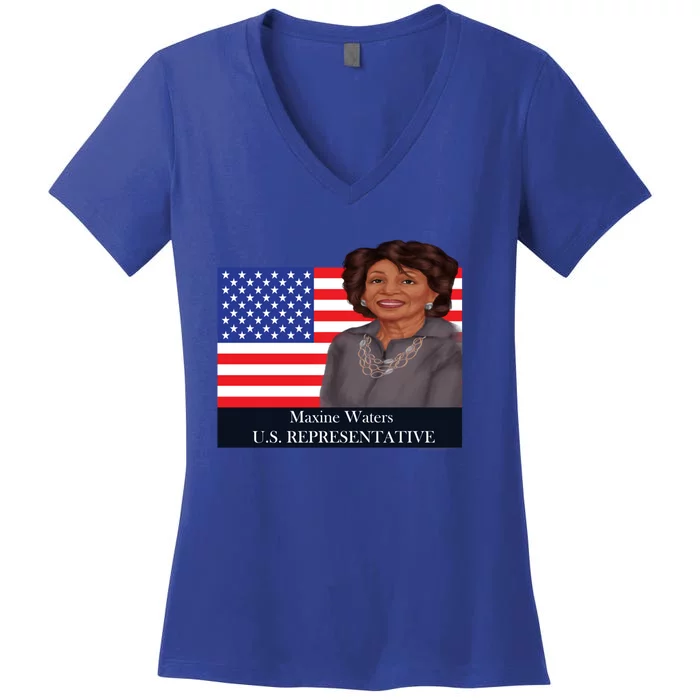 Black History Month Leader Maxine Waters Gift Women's V-Neck T-Shirt