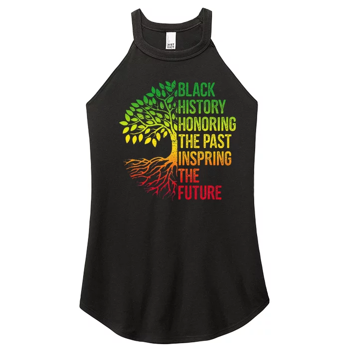 Black History Month Honoring Past Inspiring Future Women’s Perfect Tri Rocker Tank