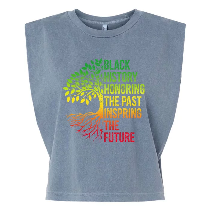 Black History Month Honoring Past Inspiring Future Garment-Dyed Women's Muscle Tee