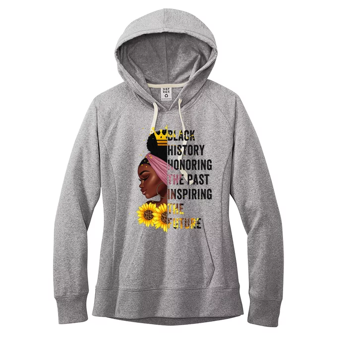 Black History Month Honoring Past Inspiring Future Women's Fleece Hoodie