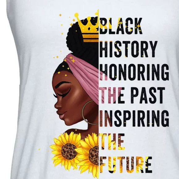 Black History Month Honoring Past Inspiring Future Ladies Essential Flowy Tank