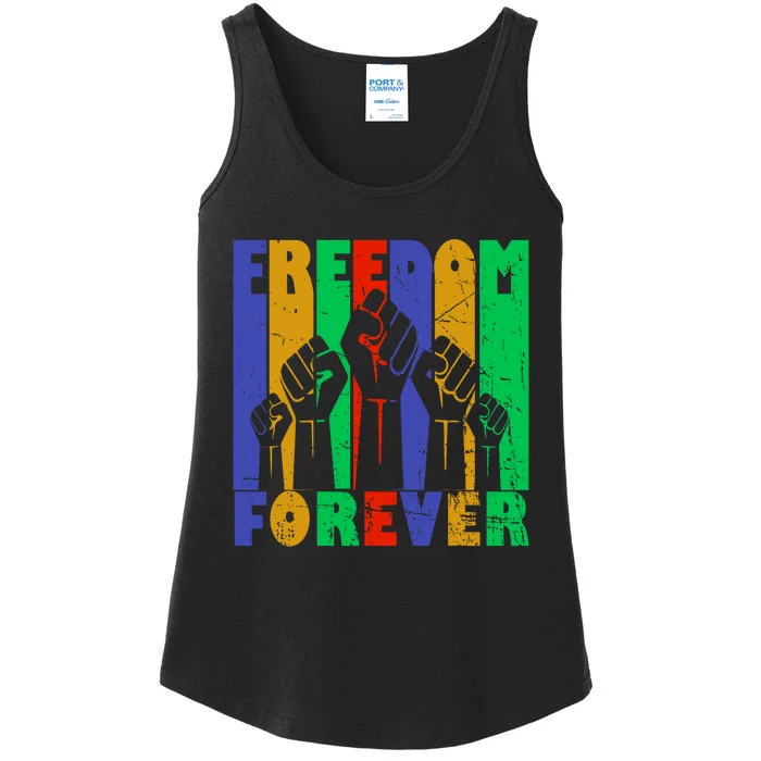 Black History Month Celebration Freedom Forever Ladies Essential Tank