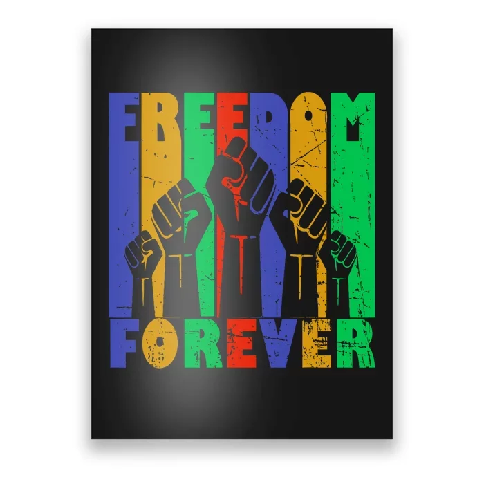 Black History Month Celebration Freedom Forever Poster